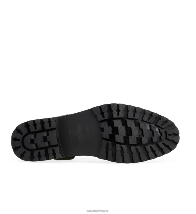 Bared Footwear mujer avetoro sandalias planas de cuero negro 4Z004242