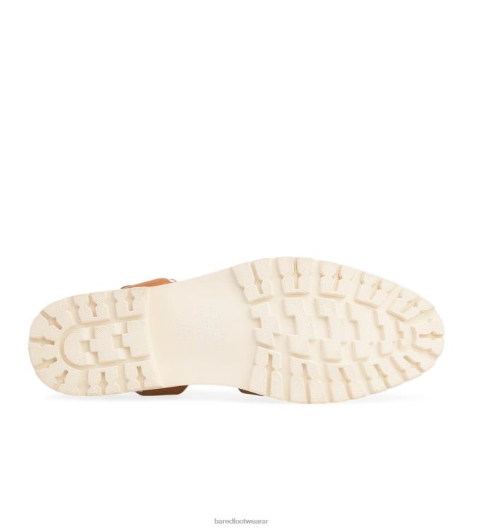 Bared Footwear mujer avetoro sandalias planas de cuero tostado 4Z004241
