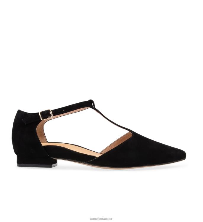 Bared Footwear mujer avoceta bailarinas de ante negro 4Z004229