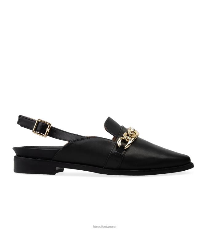 Bared Footwear mujer baza bailarinas negras con cadena 4Z00474