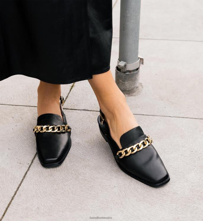 Bared Footwear mujer baza bailarinas negras con cadena 4Z00474