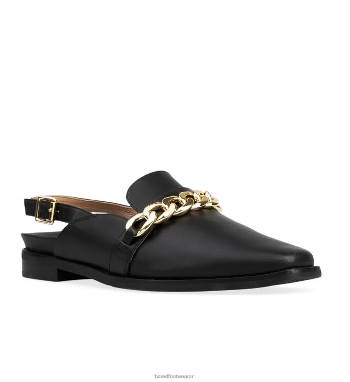 Bared Footwear mujer baza bailarinas negras con cadena 4Z00474
