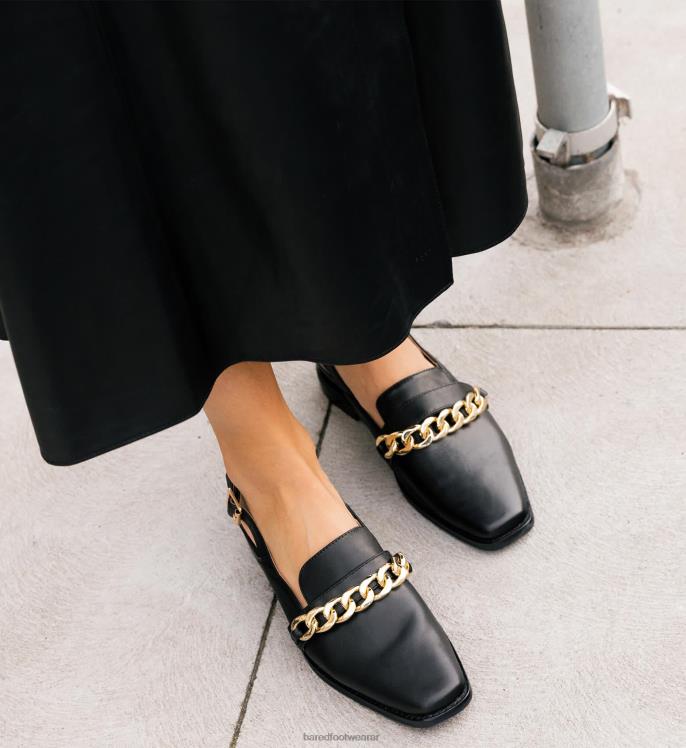 Bared Footwear mujer baza bailarinas negras con cadena 4Z00474