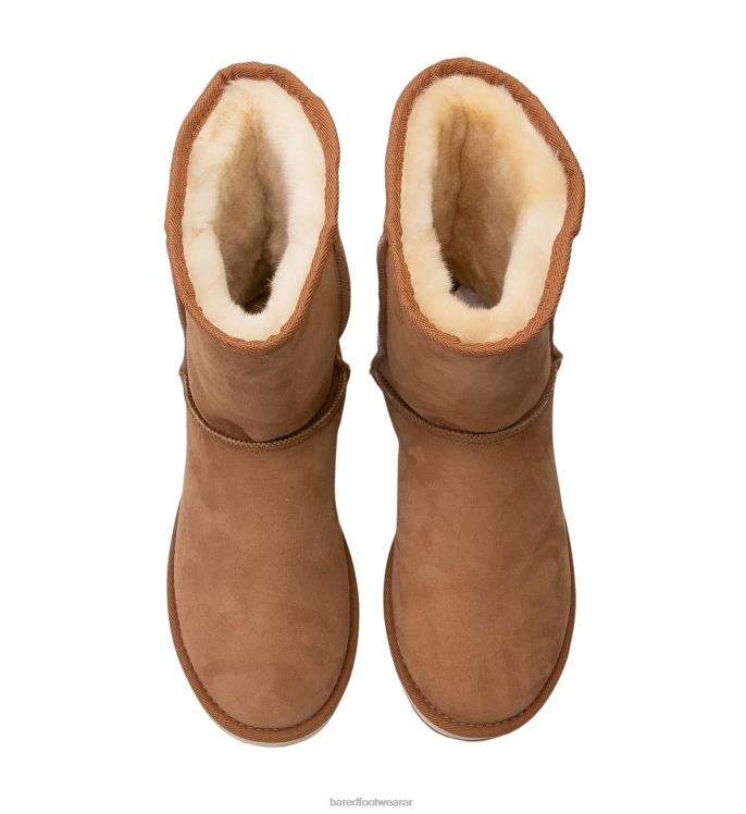 Bared Footwear mujer bota de casa clásica 2 pantuflas castañas 4Z00461