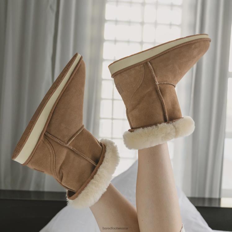 Bared Footwear mujer bota de casa clásica 2 pantuflas castañas 4Z00461