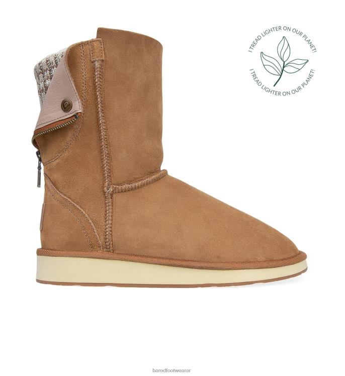 Bared Footwear mujer bota de casa de punto 2 pantuflas castañas 4Z004297