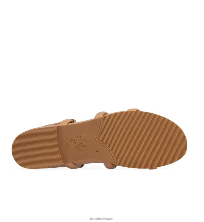 Bared Footwear mujer bulbul sandalias planas de cuero tostado rubor 4Z004219