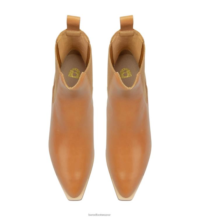 Bared Footwear mujer canario botas de tacón de cuero tostado 4Z004100