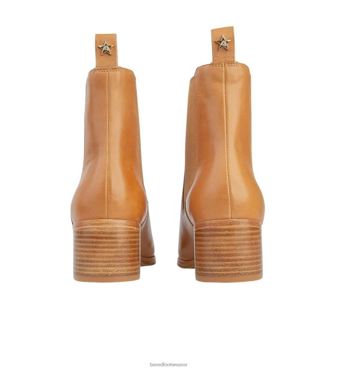 Bared Footwear mujer canario botas de tacón de cuero tostado 4Z004100