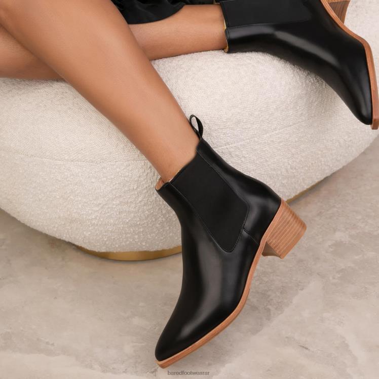 Bared Footwear mujer canario cuero negro con suela ligera 4Z004104