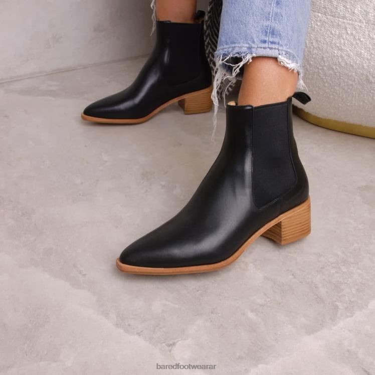 Bared Footwear mujer canario cuero negro con suela ligera 4Z004104