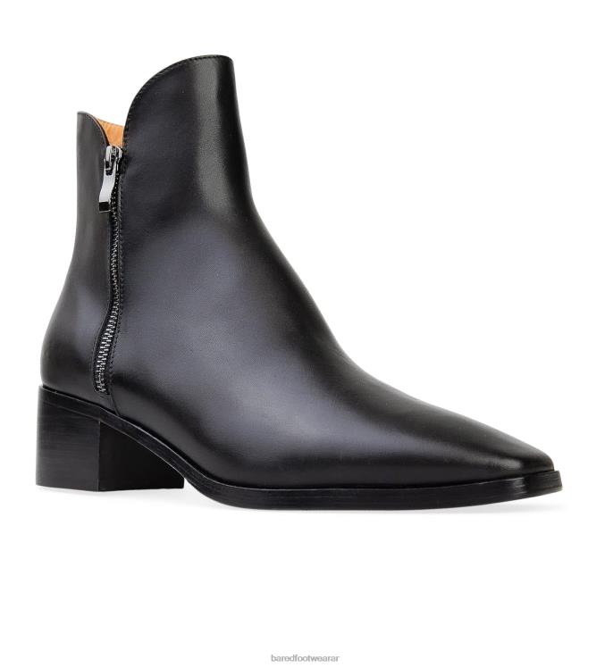 Bared Footwear mujer canastera botas de tacón de cuero negro 4Z004210