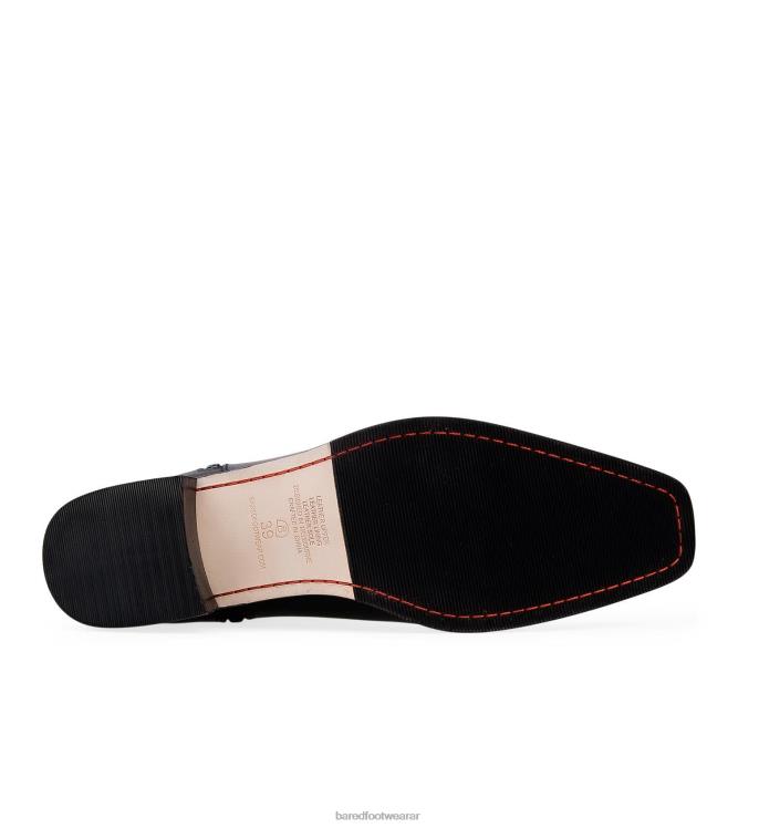 Bared Footwear mujer canastera botas de tacón de cuero negro 4Z004210