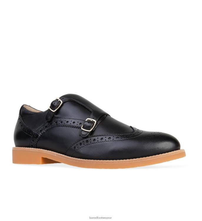 Bared Footwear mujer canastero zapatos planos negros con doble hebilla 4Z004139