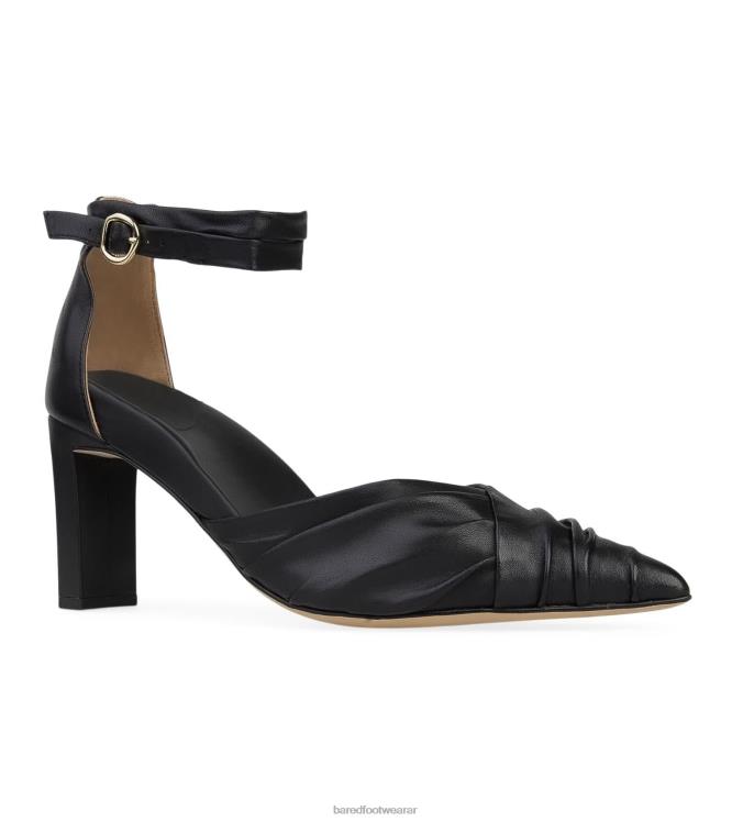 Bared Footwear mujer cardar tacones altos de cuero negro 4Z00485