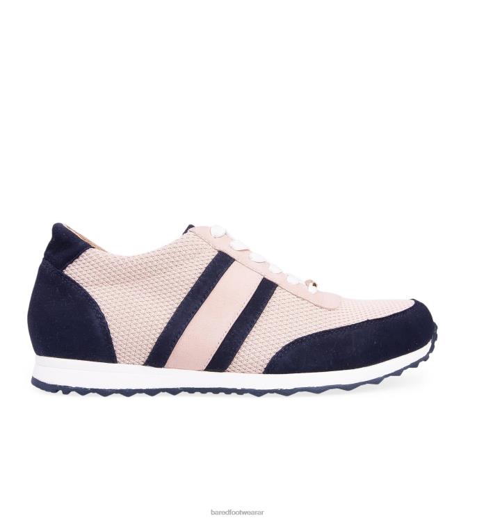 Bared Footwear mujer cernícalo zapatillas de malla rosa empolvado y nubuck azul marino 4Z004132