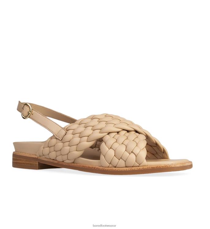 Bared Footwear mujer chanclo sandalia de piel color arena 4Z004243