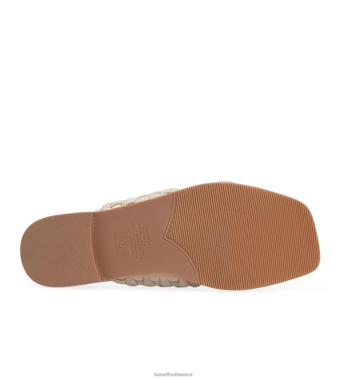Bared Footwear mujer chanclo sandalia de piel color arena 4Z004243