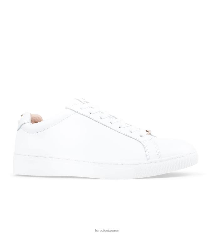 Bared Footwear mujer cola de espina zapatillas blancas de cuero y estrellas doradas 4Z004267