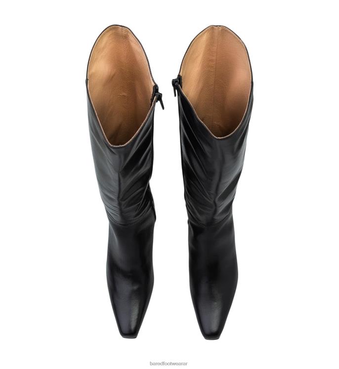 Bared Footwear mujer cola de fuego botas negras de cuero boxeadas 4Z004191