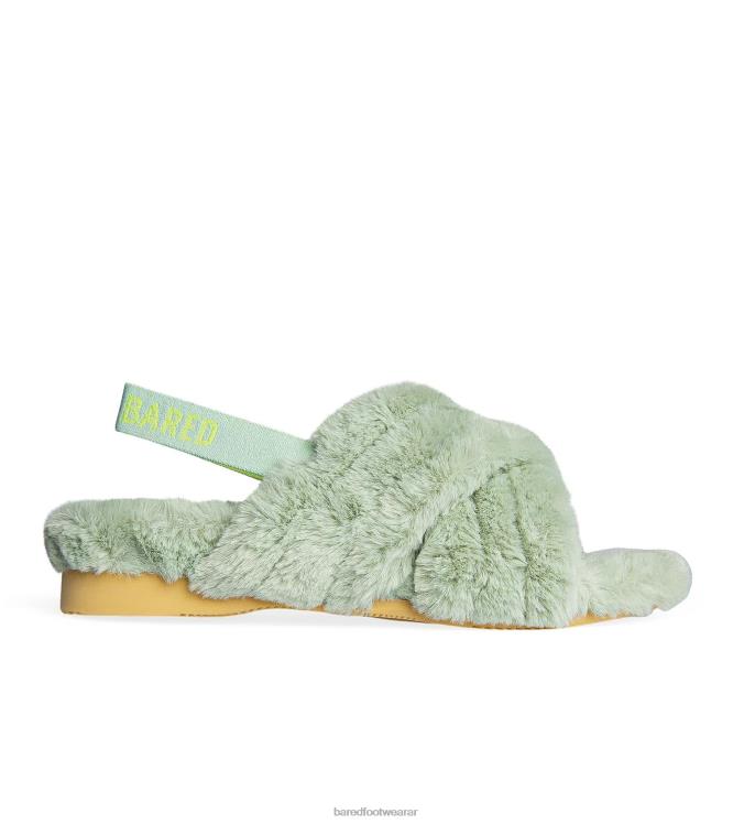 Bared Footwear mujer cola de pelusa pantuflas de piel sintética de espuma de mar 4Z004271