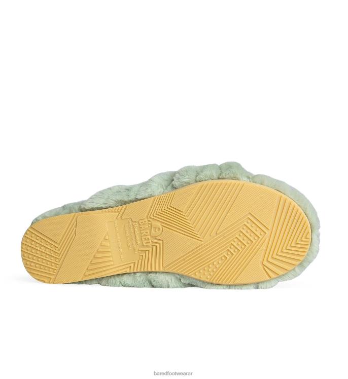 Bared Footwear mujer cola de pelusa pantuflas de piel sintética de espuma de mar 4Z004271