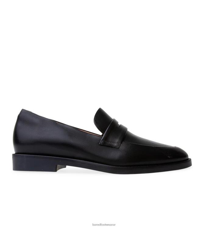 Bared Footwear mujer colibrí mocasines de cuero negro 4Z004141