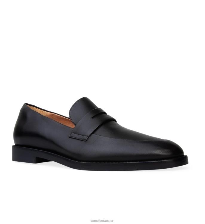 Bared Footwear mujer colibrí mocasines de cuero negro 4Z004141
