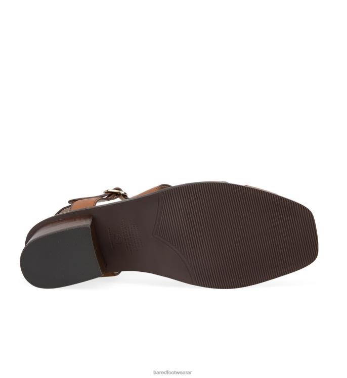 Bared Footwear mujer colirrojo tacones bajos de cuero de pan de jengibre 4Z004182