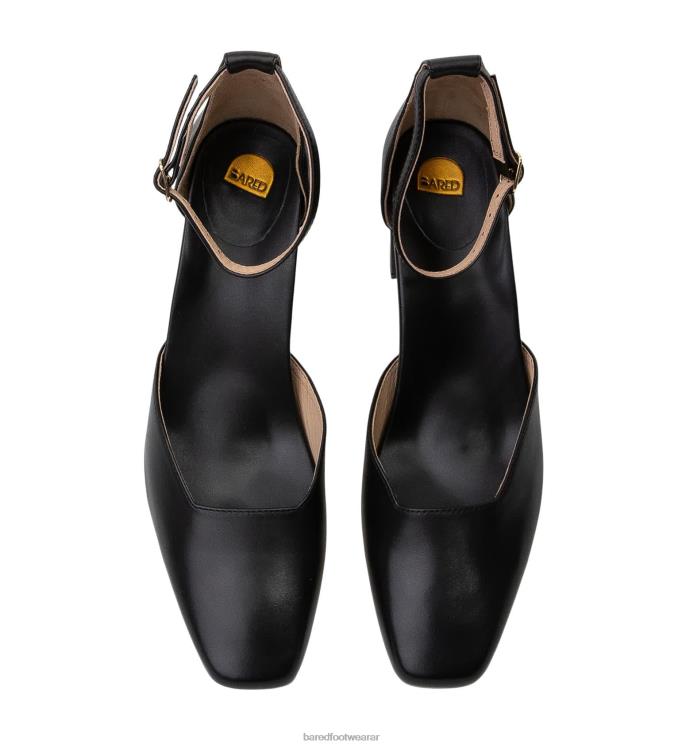 Bared Footwear mujer comedor de abejas tacones bajos de cuero negro 4Z004293