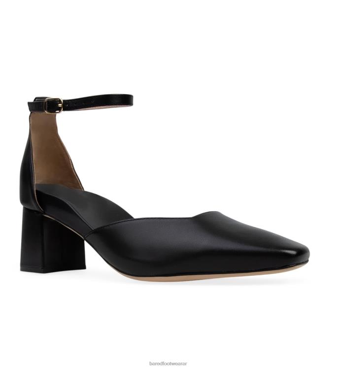 Bared Footwear mujer comedor de abejas tacones bajos de cuero negro 4Z004293