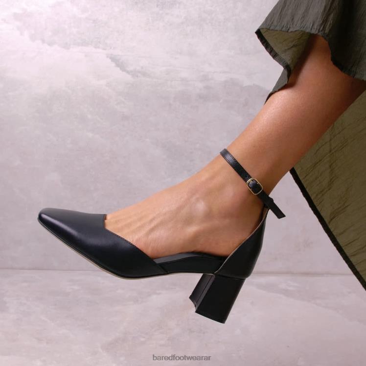 Bared Footwear mujer comedor de abejas tacones bajos de cuero negro 4Z004293