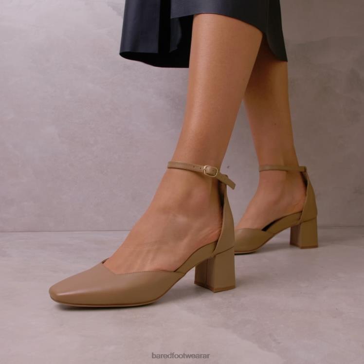 Bared Footwear mujer comedor de abejas tacones bajos de cuero topo 4Z004292