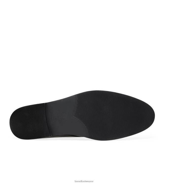 Bared Footwear mujer corona monjes planos de charol negro 4Z00484