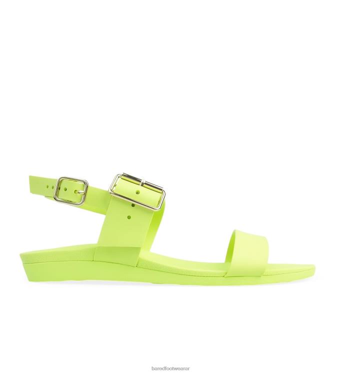 Bared Footwear mujer correlimos sandalias planas de goma chartreuse 4Z004302