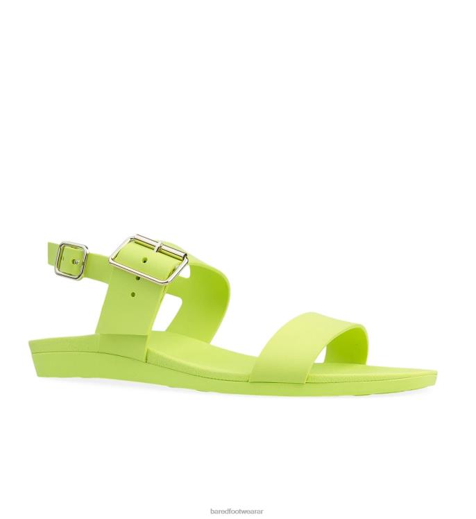 Bared Footwear mujer correlimos sandalias planas de goma chartreuse 4Z004302