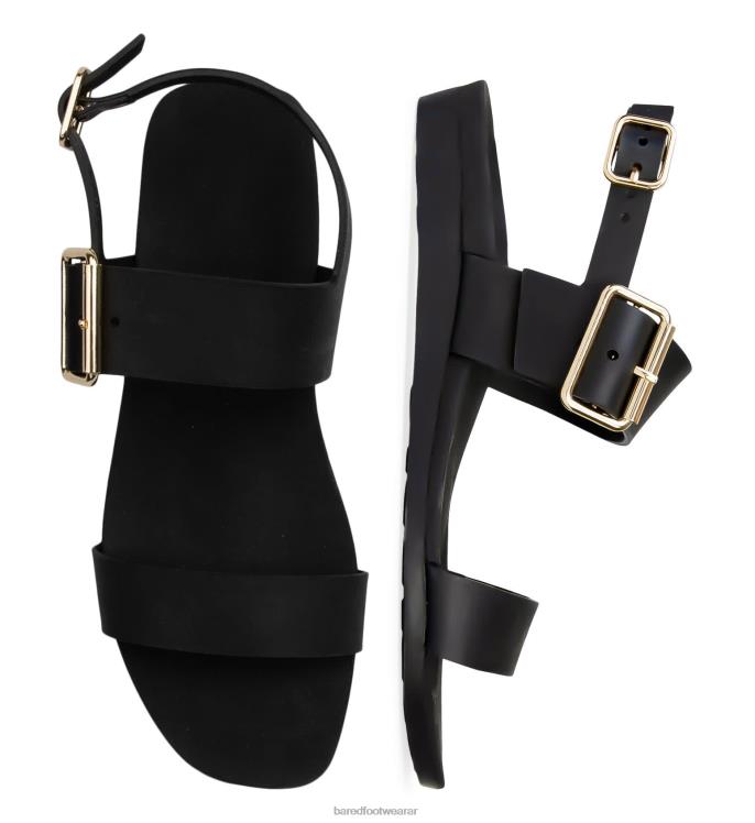 Bared Footwear mujer correlimos sandalias planas de goma medianoche 4Z004253
