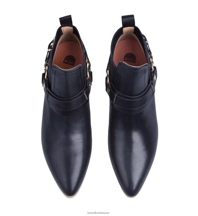 Bared Footwear mujer cuco botas planas de cuero negro 4Z004291