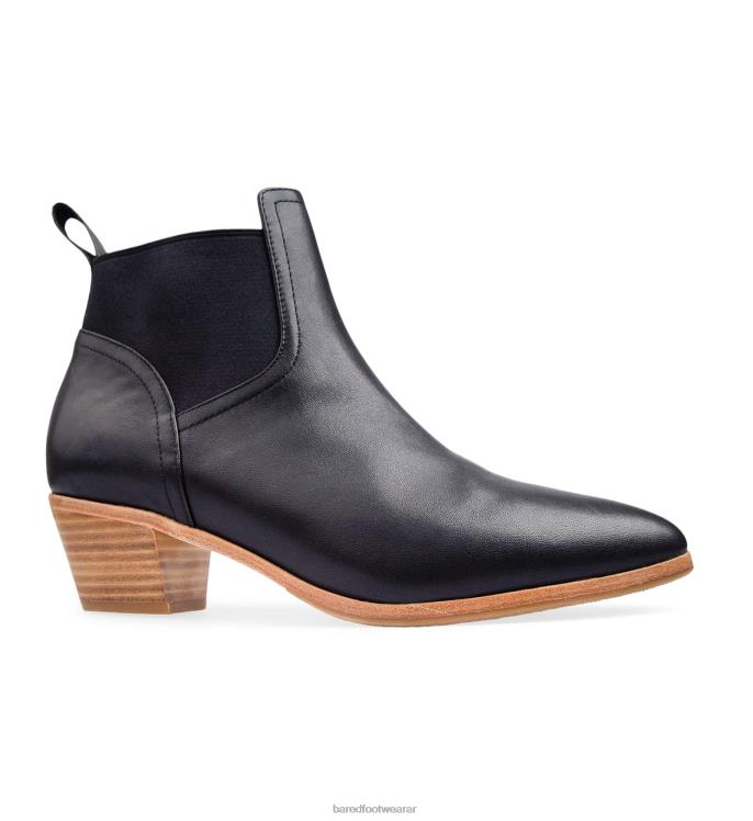Bared Footwear mujer cuco botas planas de cuero negro 4Z004291