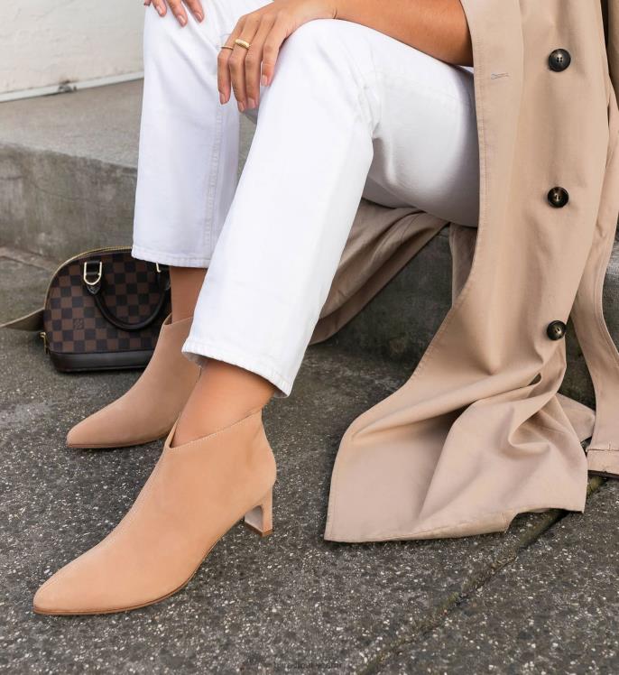 Bared Footwear mujer culiblanco botas de tacón de nubuck con conchas marinas 4Z004189