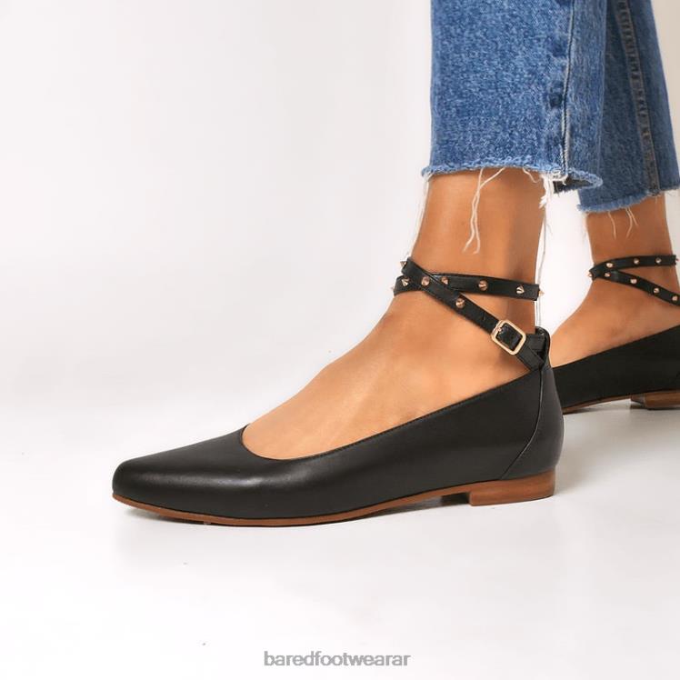 Bared Footwear mujer currawong iii bailarinas de cuero negro 4Z004295