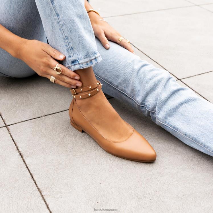 Bared Footwear mujer currawong iii bailarinas de cuero tostado 4Z004289