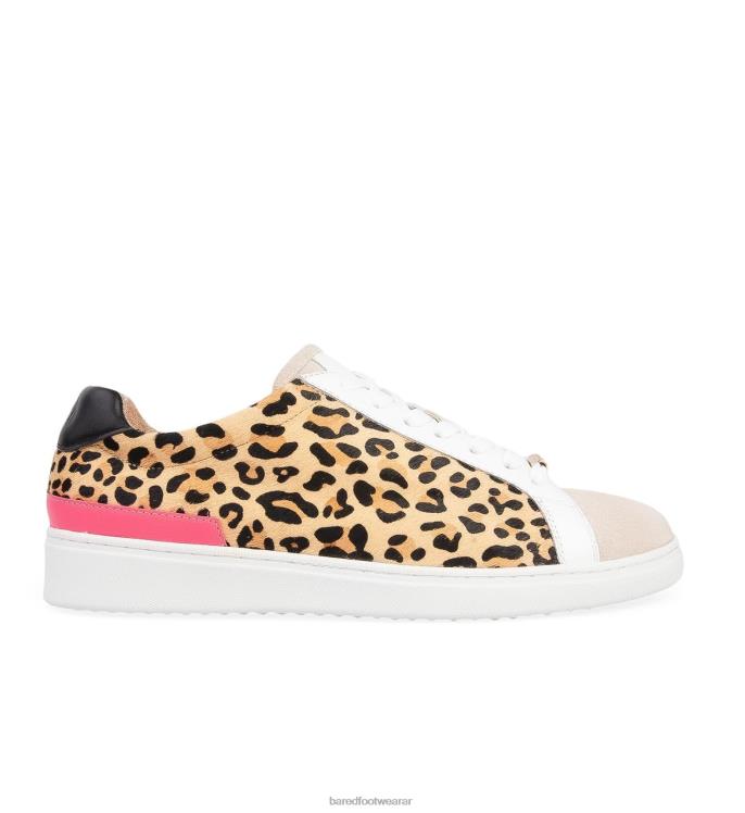 Bared Footwear mujer cálao 3 tenis de piel con estampado de leopardo y rosa caramelo 4Z004134
