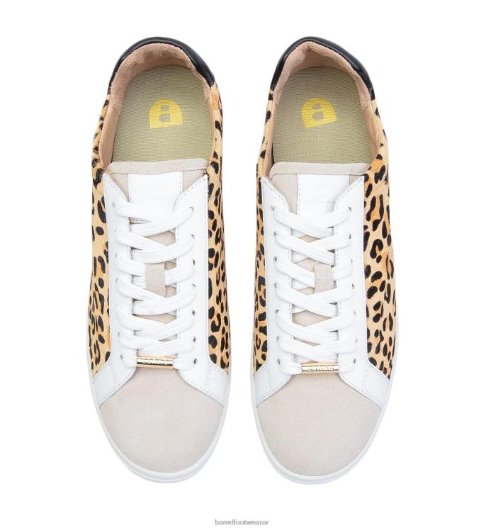 Bared Footwear mujer cálao 3 tenis de piel con estampado de leopardo y rosa caramelo 4Z004134