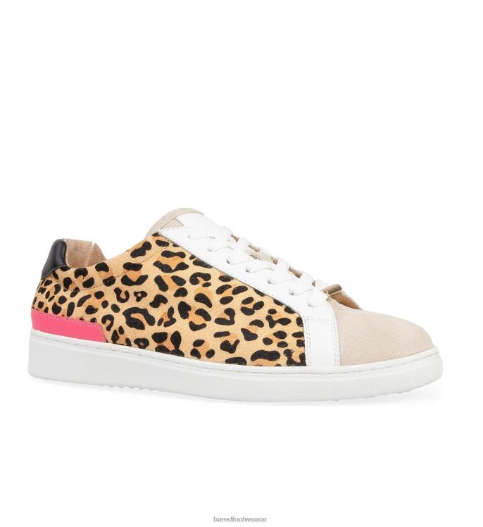 Bared Footwear mujer cálao 3 tenis de piel con estampado de leopardo y rosa caramelo 4Z004134