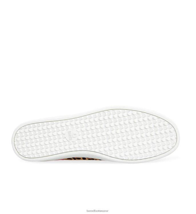 Bared Footwear mujer cálao 3 tenis de piel con estampado de leopardo y rosa caramelo 4Z004134