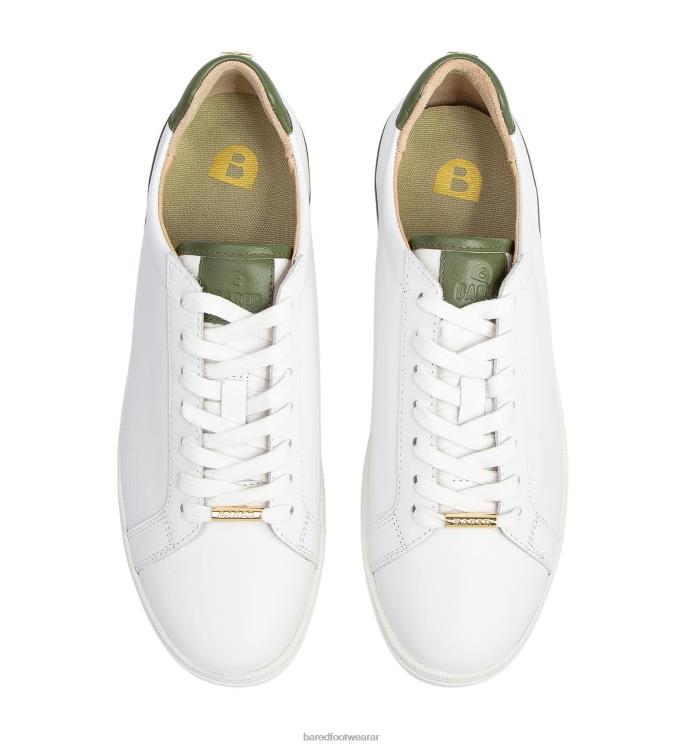 Bared Footwear mujer cálao 3 zapatillas blancas y caqui de piel 4Z004127