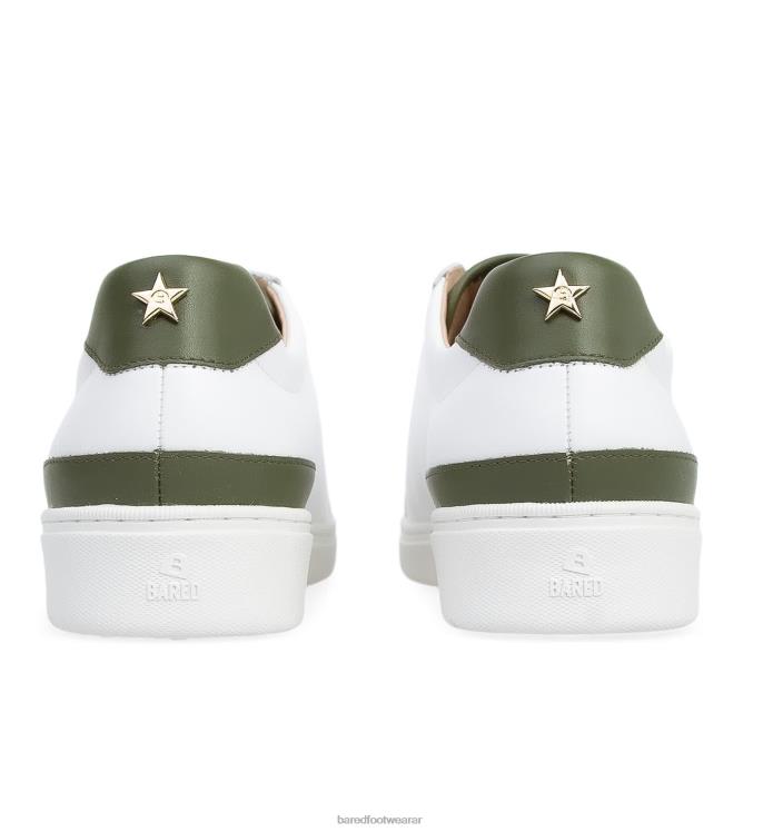 Bared Footwear mujer cálao 3 zapatillas blancas y caqui de piel 4Z004127
