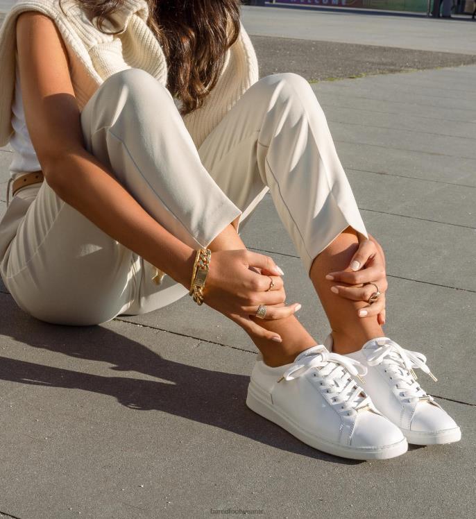 Bared Footwear mujer cálao 3 zapatillas de deporte de cuero blanco 4Z004133