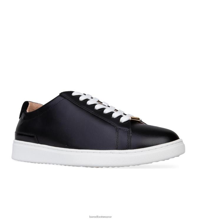 Bared Footwear mujer cálao 3 zapatillas de deporte de cuero negro 4Z004125